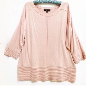 Vintage Eyn 3/4 Sleeve Pink Sweater Size 1X